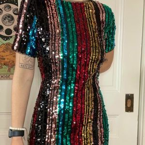 Francesca's Multicolor Sequin Dress